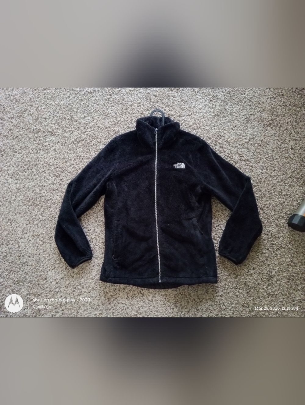 The North Face Osito Full Zip Fleece Jacket Long Sleeve Black Size Medium - Picture 2 of 15